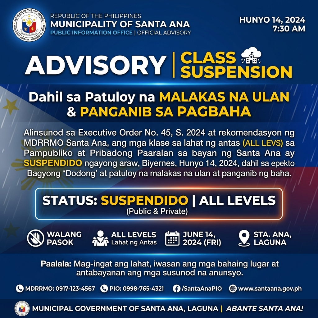 Weather Advisory Announcement